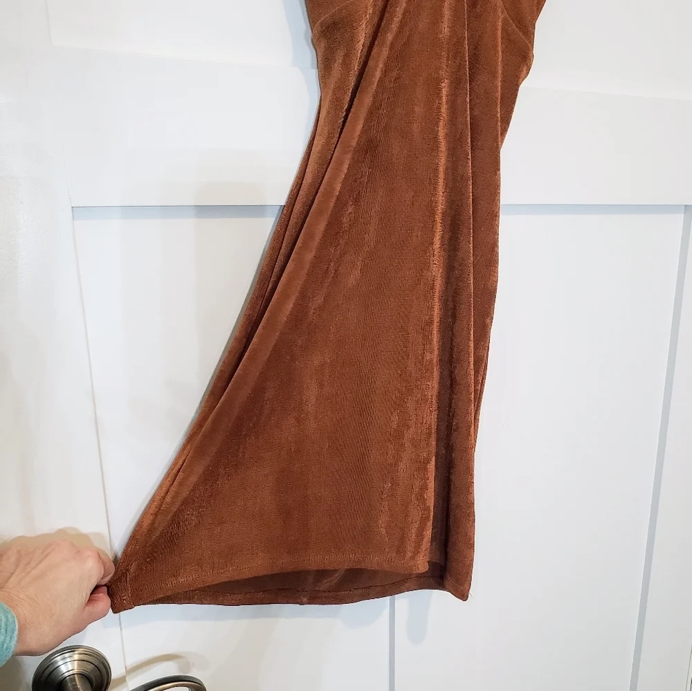 Wild Fable Copper Mini Dress Lined Stretchy Size Small Brand New W/Tags - Picture 3 of 10